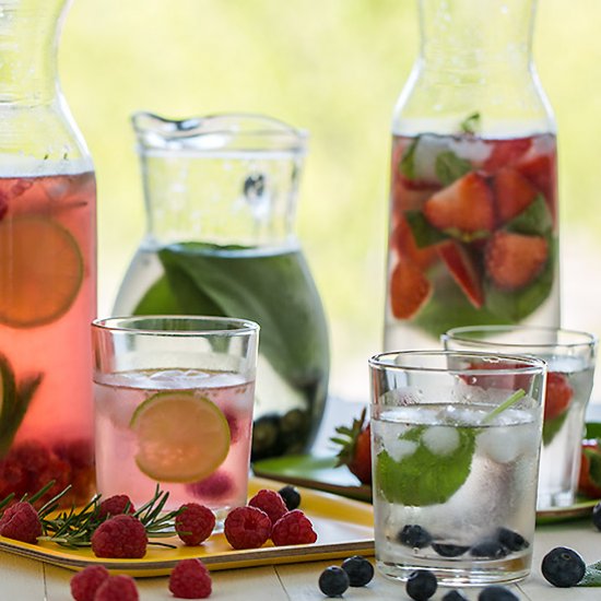 Three Fruit & Herb Flavoured Waters