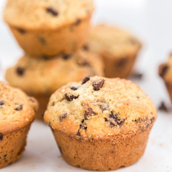 Bakery Style Choc Chip Muffins