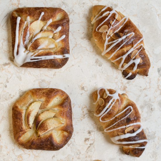 Apple Custard Danishes