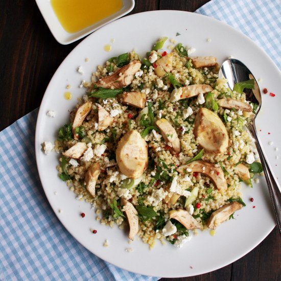 Raw Artichokes & Bulgur Salad