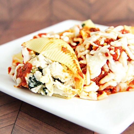 Chicken and Spinach Stuffed Shells