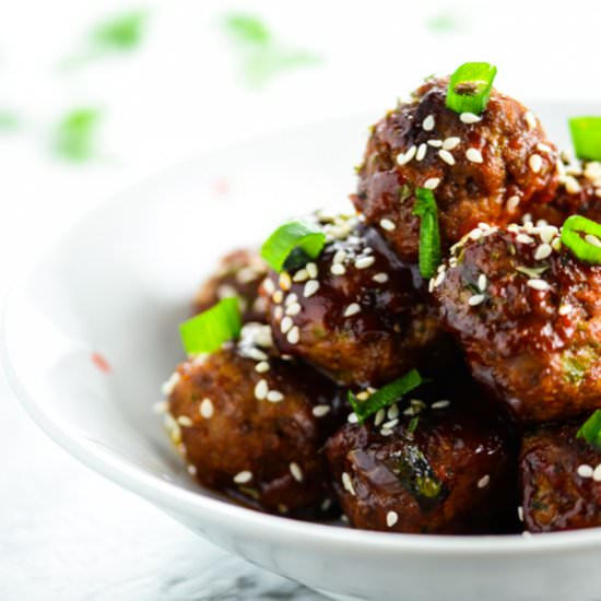 Spicy Korean Gochujang Meatballs