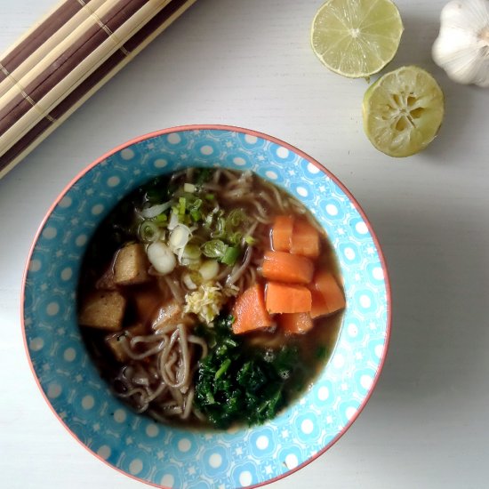 Soba Noodles Tofu Soup