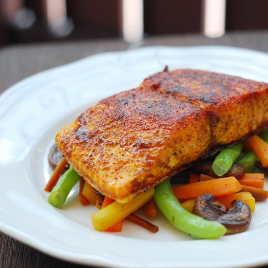 Pan Fried Turmeric & Paprika Salmon