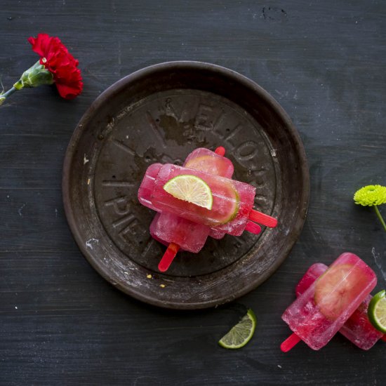 Watermelon Margarita Popsicles