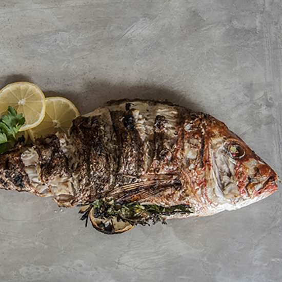 Grilled Whole Red Snapper