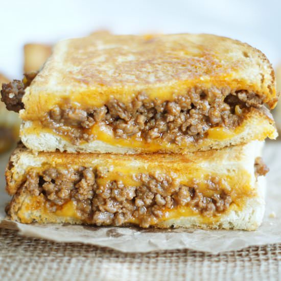 Sloppy Grilled Cheese Sandwiches