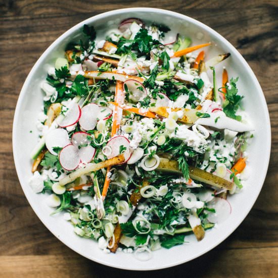 Spring Vegetable Poutine