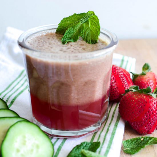 Strawberry Cucumber and Mint Juice