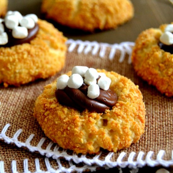 S’mores Thumbprint Cookies