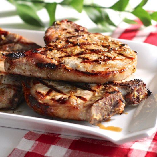 Grilled Lemongrass Pork Chops