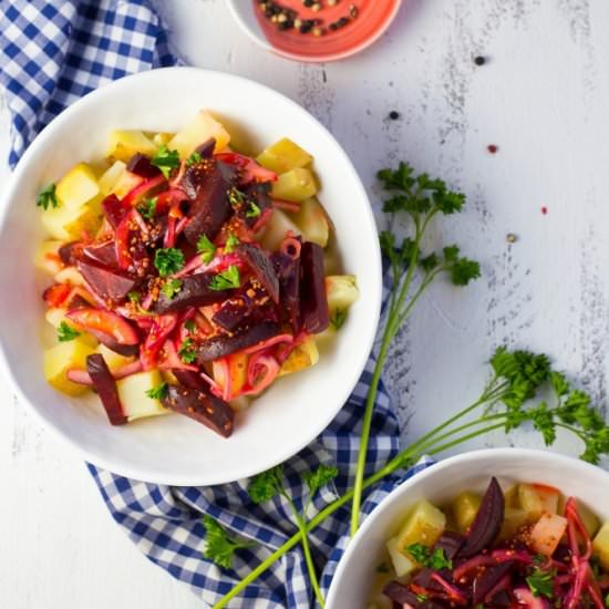 Potato Salad with Pickled Beets