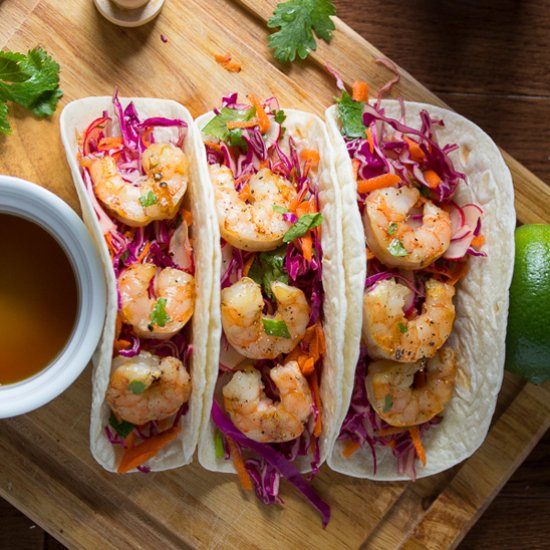 Chipotle Lemongrass Shrimp Tacos