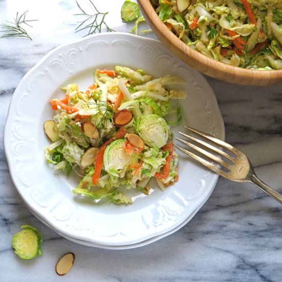 Brussel fennel apple slaw