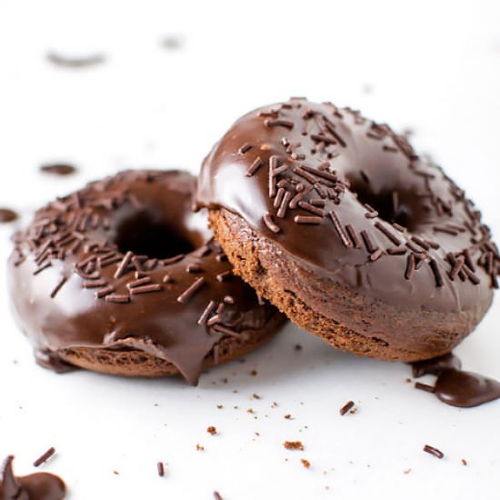 Chocolate Cake Donuts with Nutella