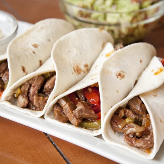 Flank Steak Fajitas