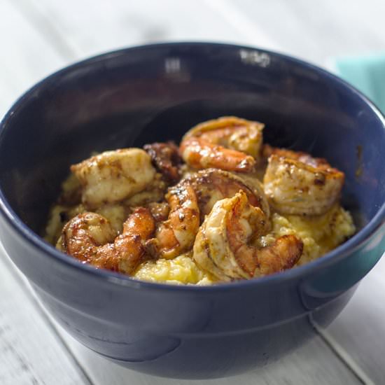 Parmesan Polenta + Chipotle Shrimp