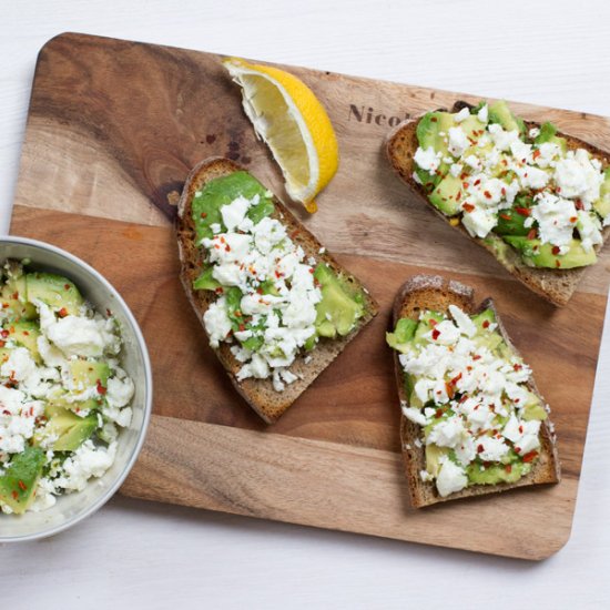 Feta and Avocado Sandwich