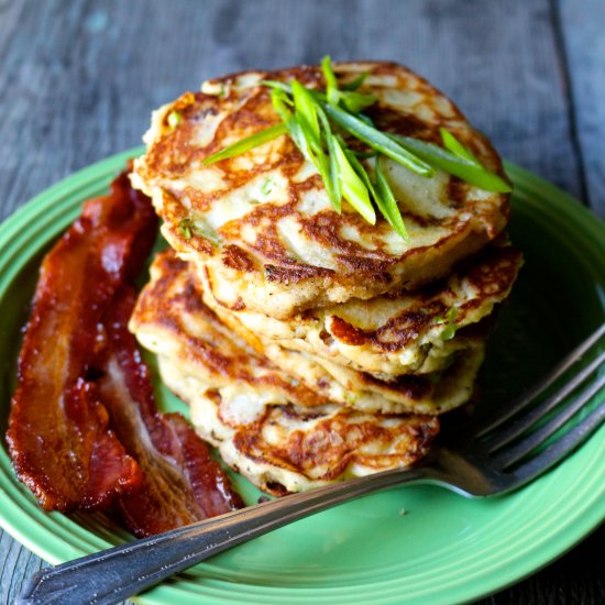 Bacon and Scallion Paleo Pancakes