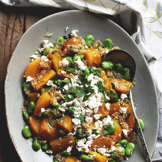 Fava Bean + Golden Beet Salad