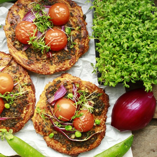 Sweet Potato Mini Pizzas (vegan)