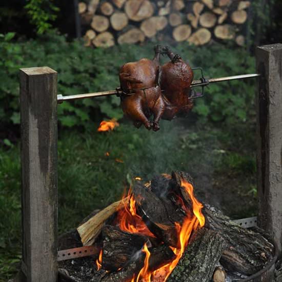 Campfire Rotisserie Chicken