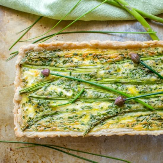 Asparagus + Goat Cheese Quiche