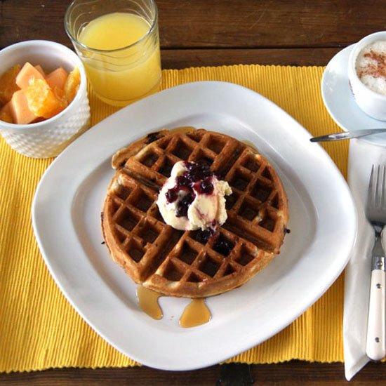 Dark Chocolate Chip Belgian Waffles