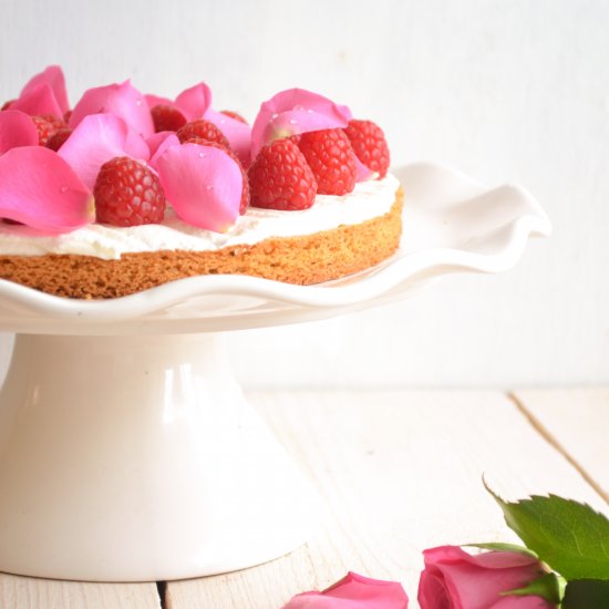 Raspberry and Rose Tart