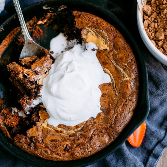 Dark Chocolate Brownie with PB Swirl