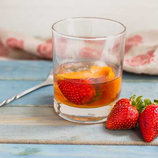 Strawberry Rhubarb Shrub Cocktail