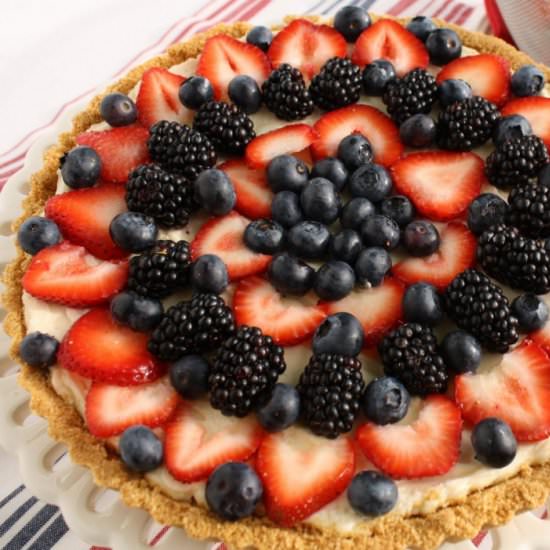 Red, White and Blueberry Tart