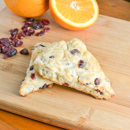 Cranberry Orange Yogurt Scones