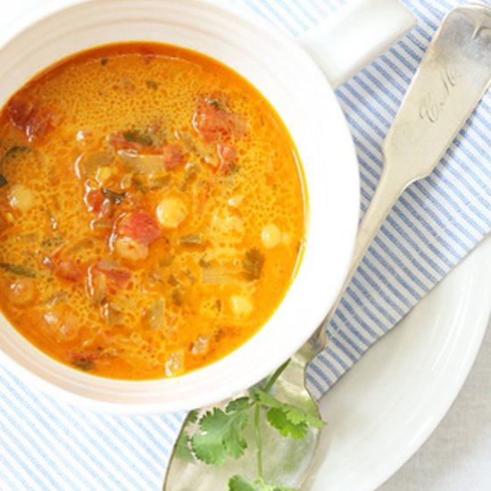 Coconut Curry Soup with Chickpeas