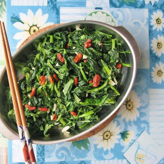 Stir-Fry Pea Greens/ Shoots