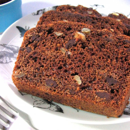 Hazelnut Chocolate Chip Quick Bread