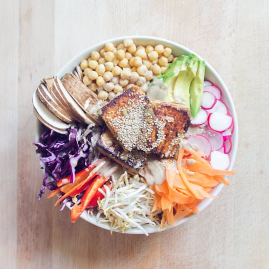 Raw Vegan Rainbow Buddha Bowl