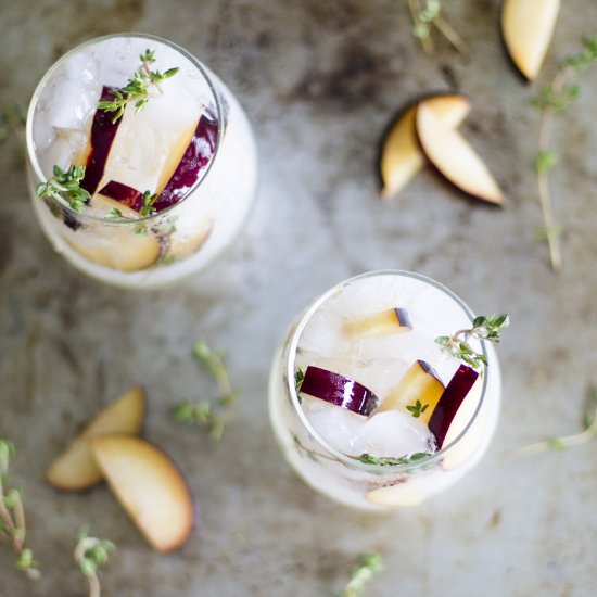 Plum and Thyme Prosecco Smash