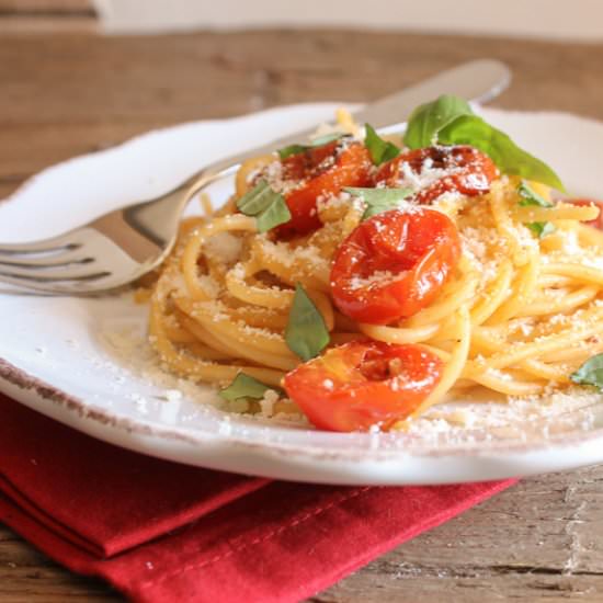 Spaghetti with Oven Dried Tomatoes