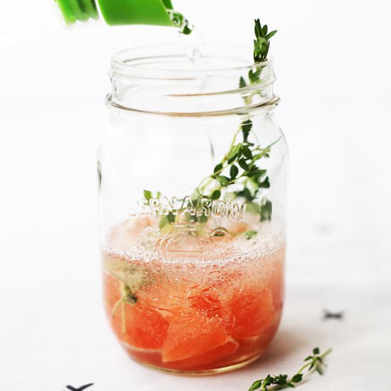 Grapefruit Thyme Soda Water