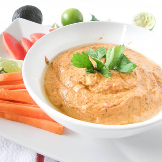 Black Beans and Red Pepper Hummus