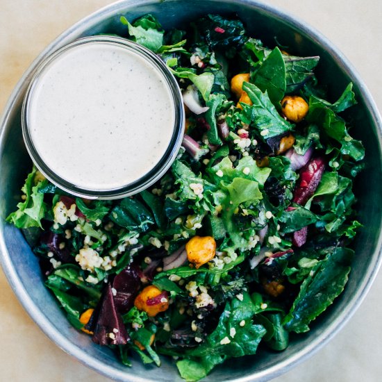 Chopped Kale + Kraut Salad