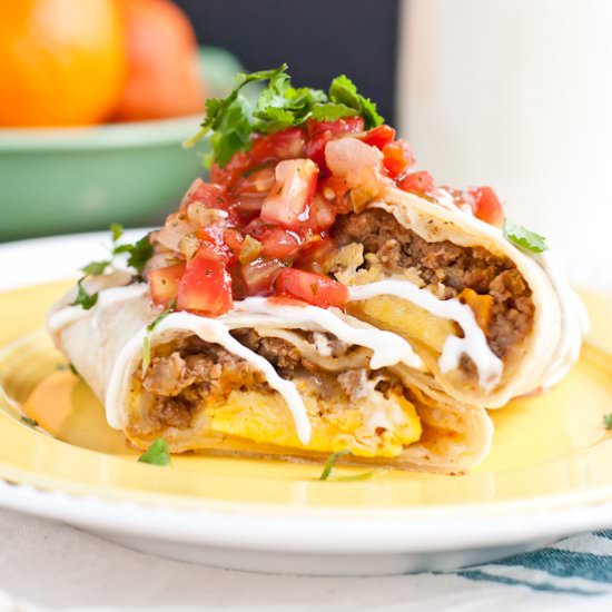 Frozen Mexican Breakfast Burritos