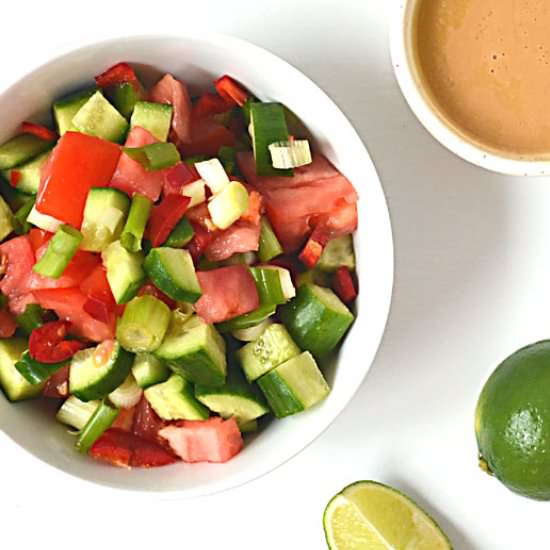 Chopped Salad with Tahini Dressing