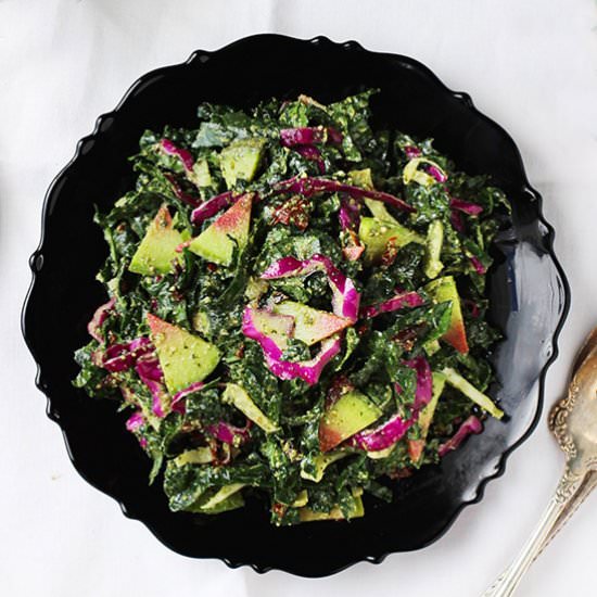 Kale Salad with Lemon Thyme Pesto