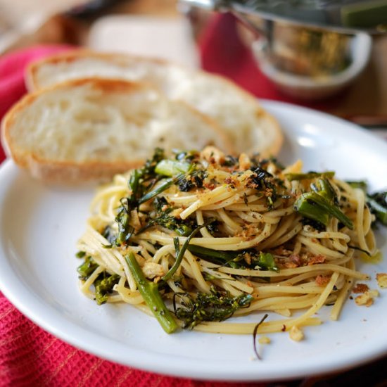 Chitarra with Broccolini and Lemon