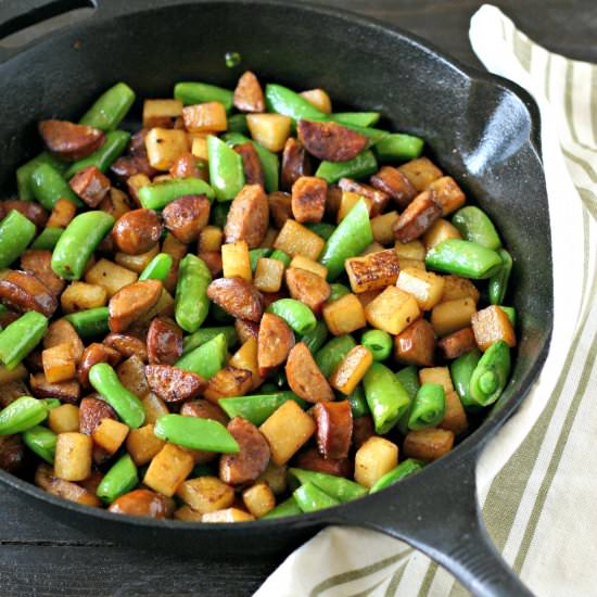 Low Carb Chorizo and Jicama Skillet