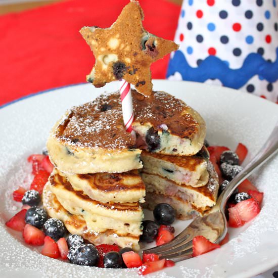 Patriotic Buttermilk Pancakes