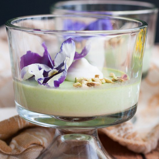 Fresh Pea and Lemon Panna Cotta