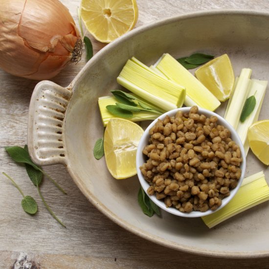 Barley ‘Risotto’ w Homemade Broth